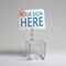 Azar Displays Double Clip-On Sign Holder-Clear, PK10 107607 - alternate 2